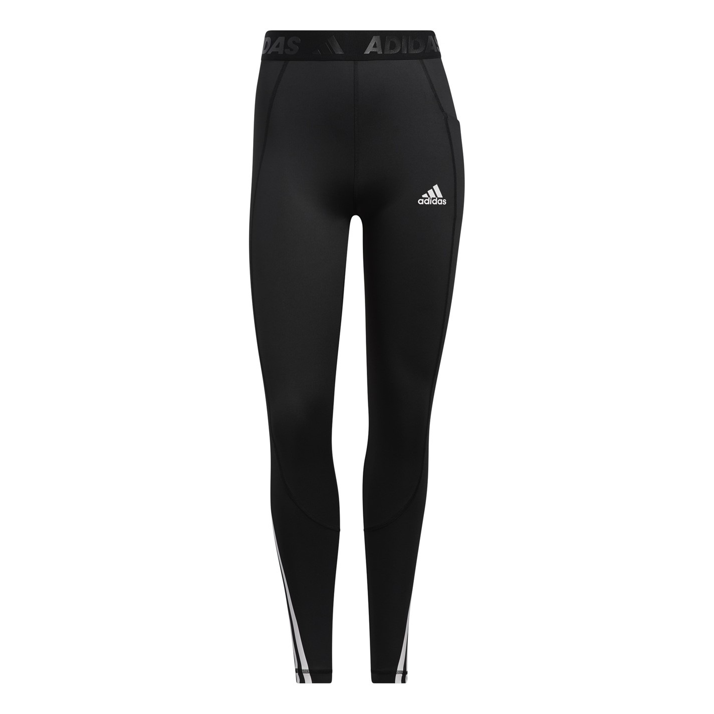 Colanti adidas Alphaskin 3-Stripes pentru femei negru alb