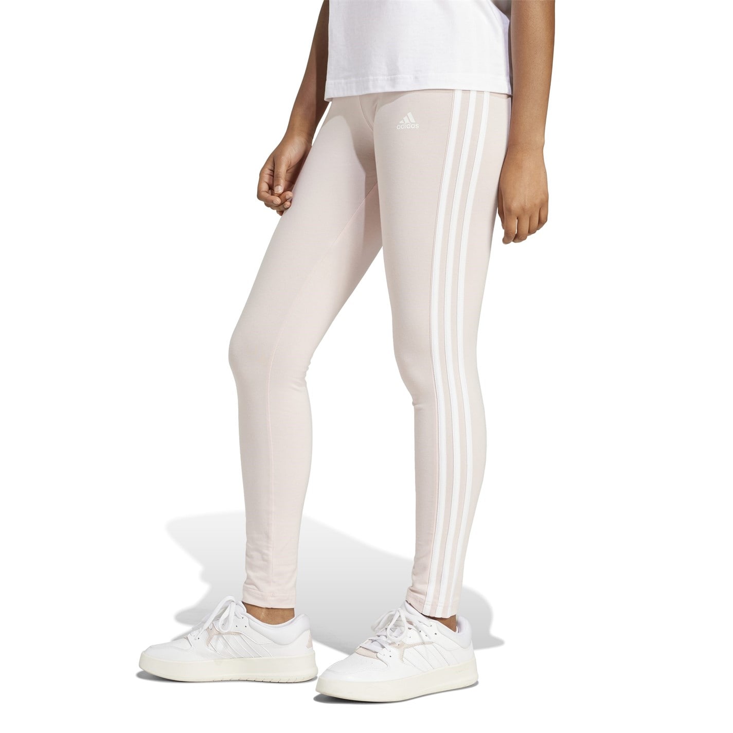 Colanti adidas Essentials 3 cu dungi pentru femei sandy roz