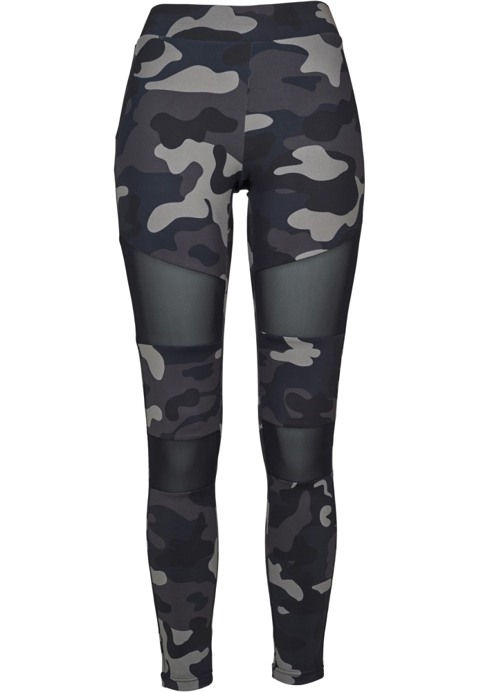 Colanti Camo cu plasa pentru Femei camuflaj negru Urban Classics