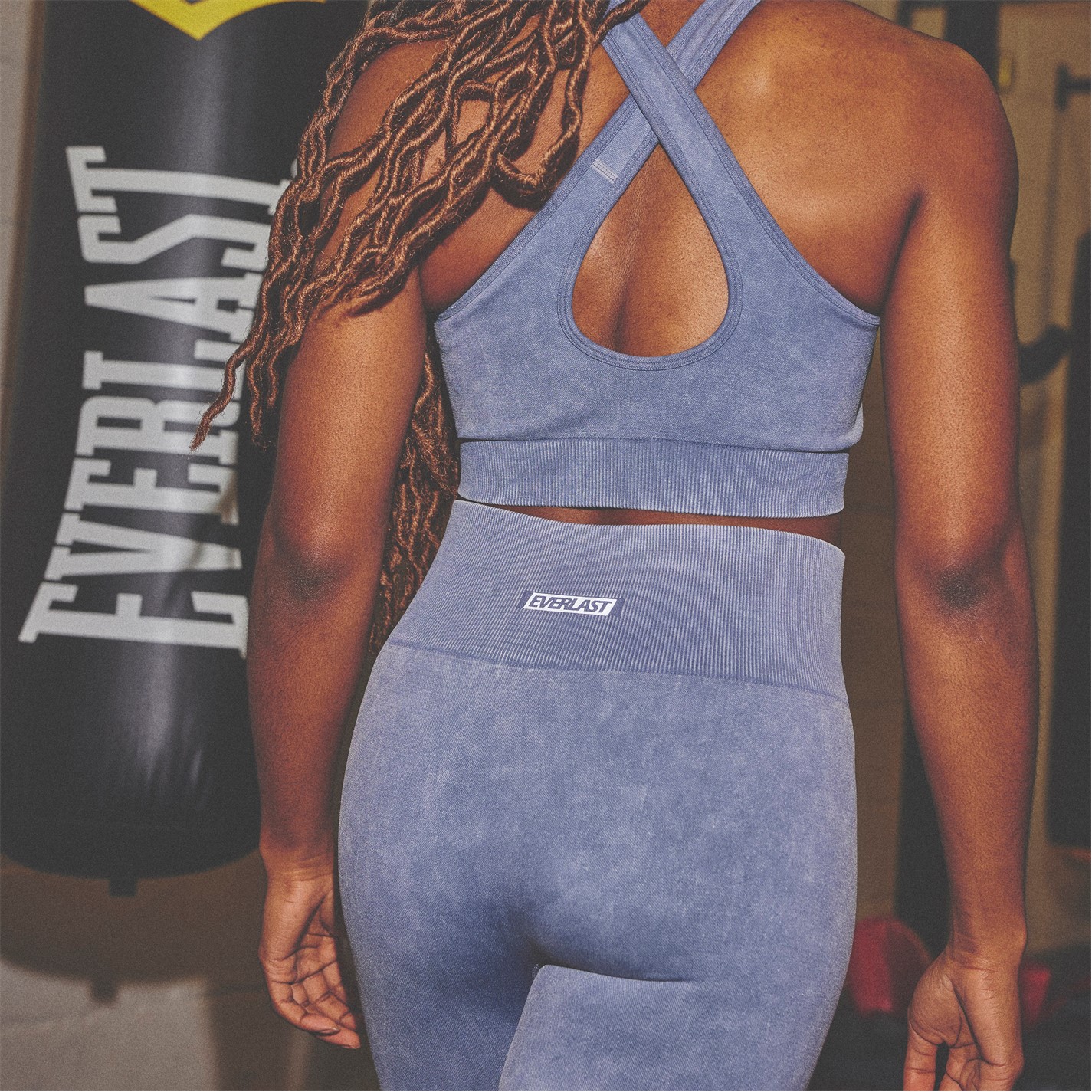 Colanti Everlast Seamless Acid Wash pentru femei albastru