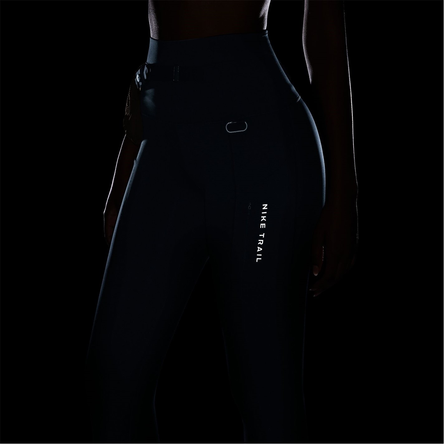 Colanti Nike Go Trail talie inalta 7/8 pentru femei lt armory albastru