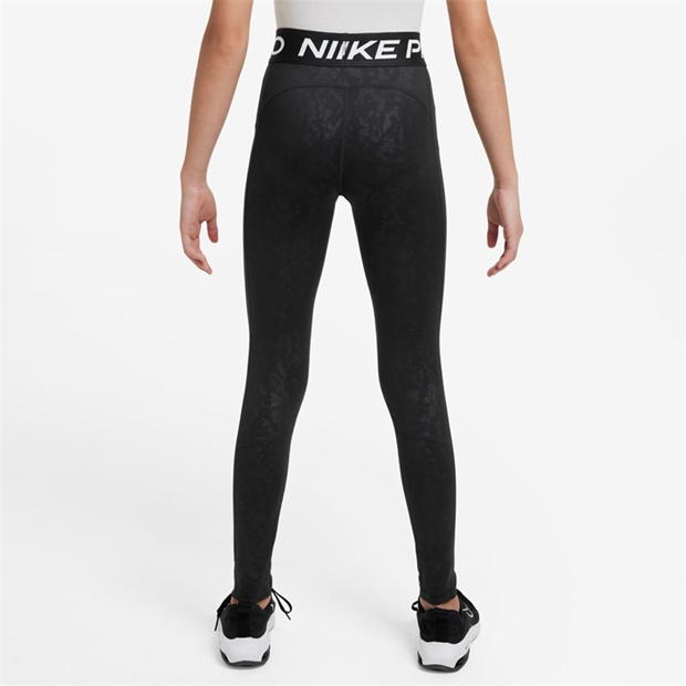 Colanti Nike Pro Dri-FIT pentru fete negru multicolor