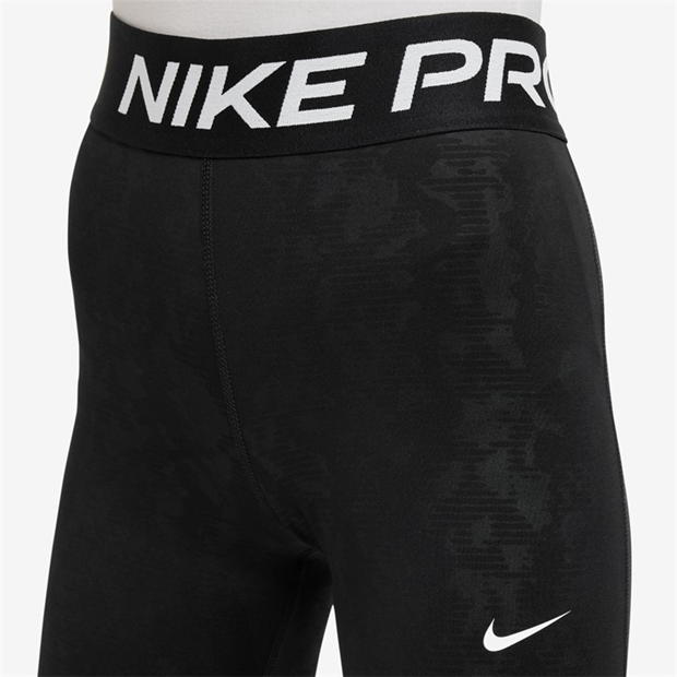 Colanti Nike Pro Dri-FIT pentru fete negru multicolor