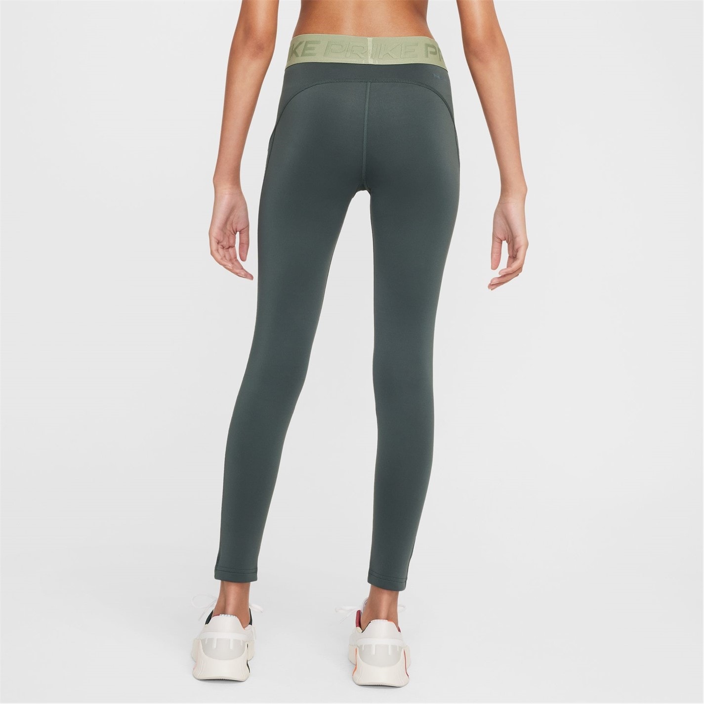 Colanti Nike Pro Therma-FIT antrenament pentru fete vintage verde