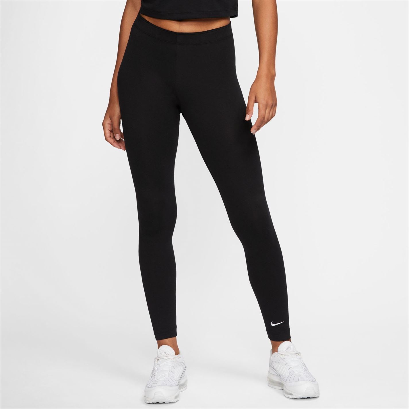 Colanti Nike Sportswear Club pentru femei negru alb