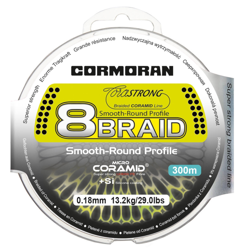 CORASTRONG 8BRAID VERDE 0.16MM 11,4KG 300M CORMORAN