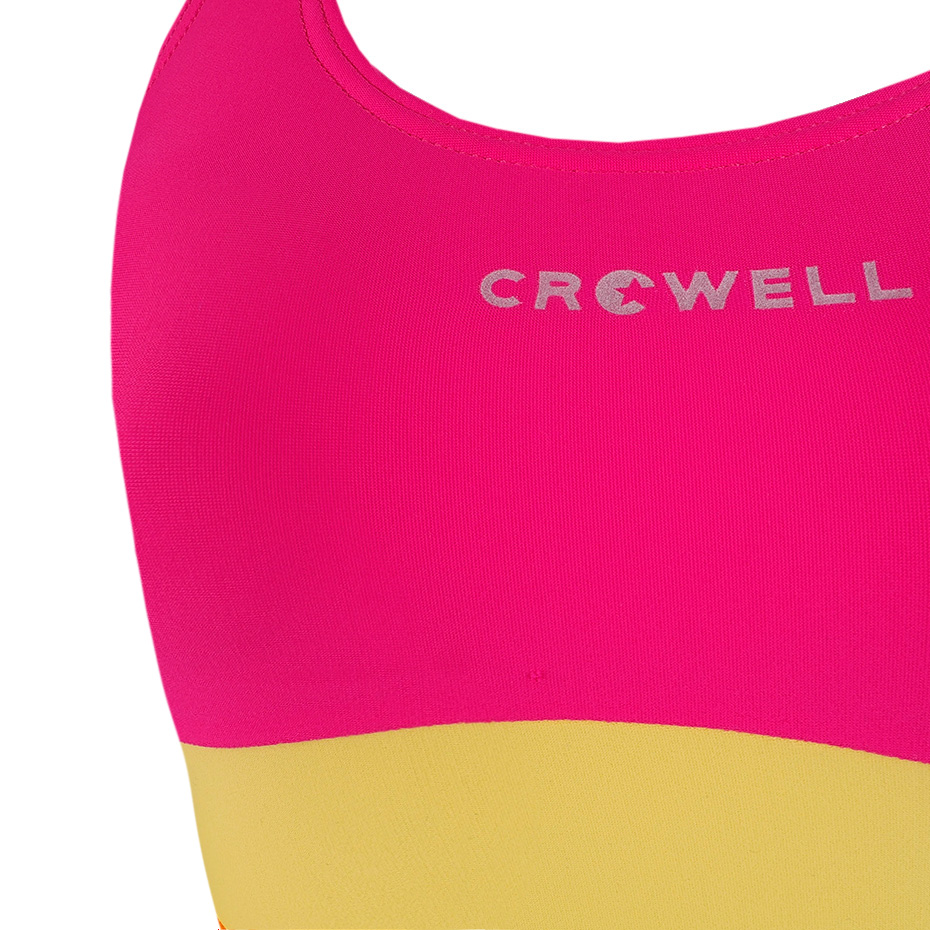 Costum de Inot For Crowell Swan Col.04 roz-portocaliu-galben pentru fete