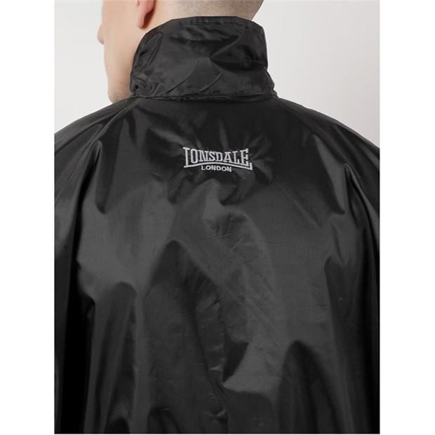 Costum pentru sauna Lonsdale cu fermoar Senior negru alb