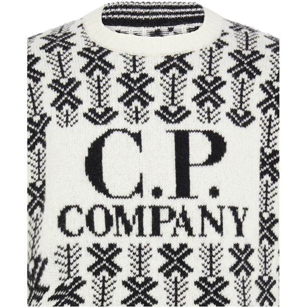 CP COMPANY Cp Jacquard 1logo Kn barbati alb v01