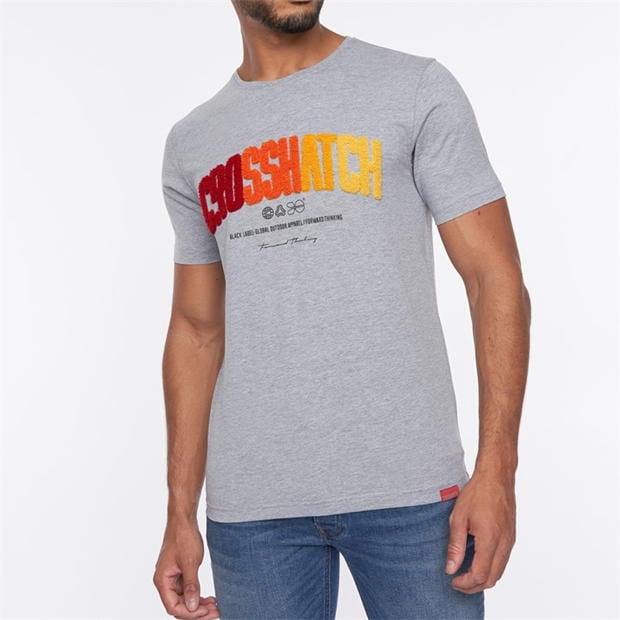 Tricou Crosshatch pentru barbati gri