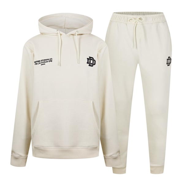 Pantaloni sport Set Hanorac DFND London Chrome and pentru Barbati maro deschis