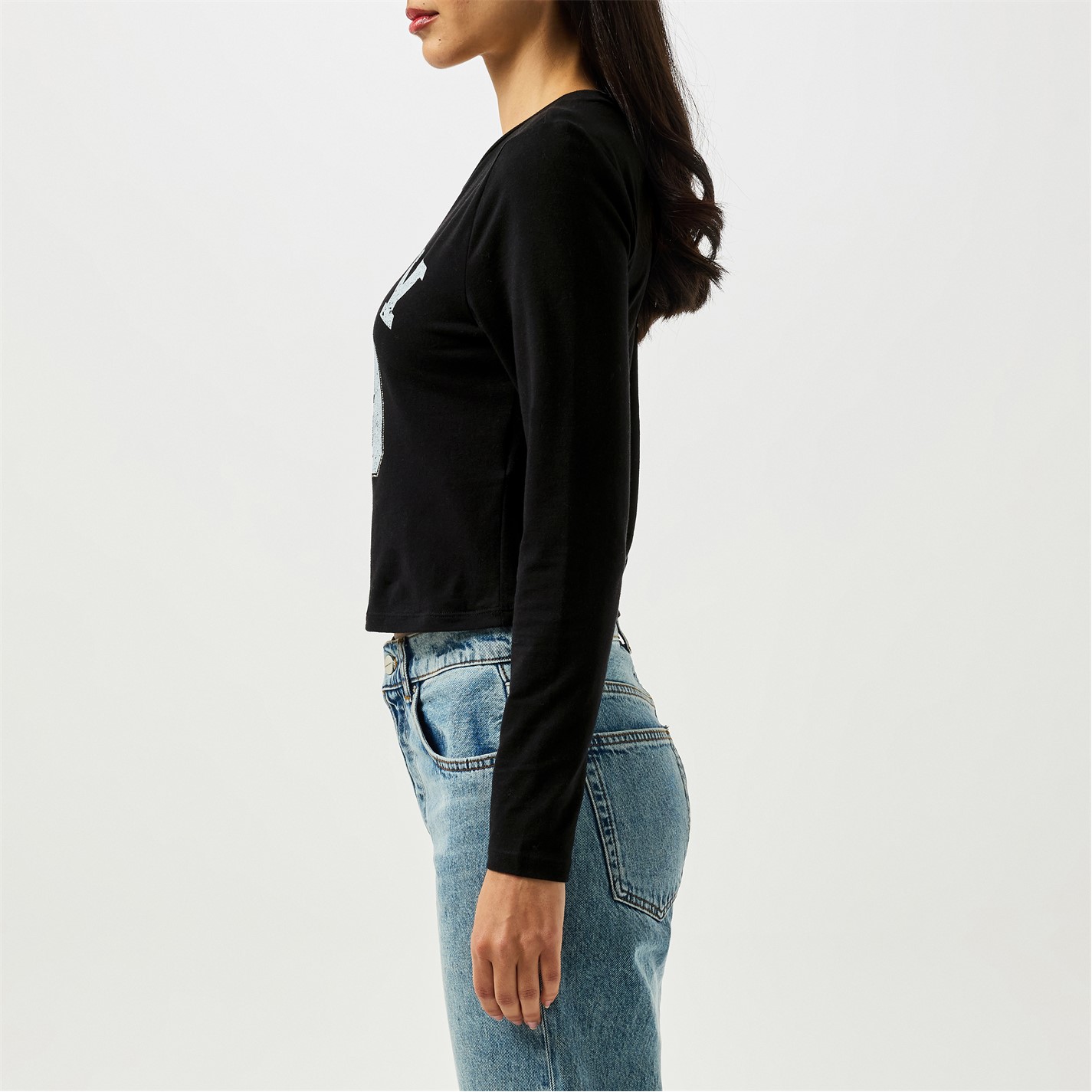 DKNY DKNY 1989 LOGO LS dama negru alb