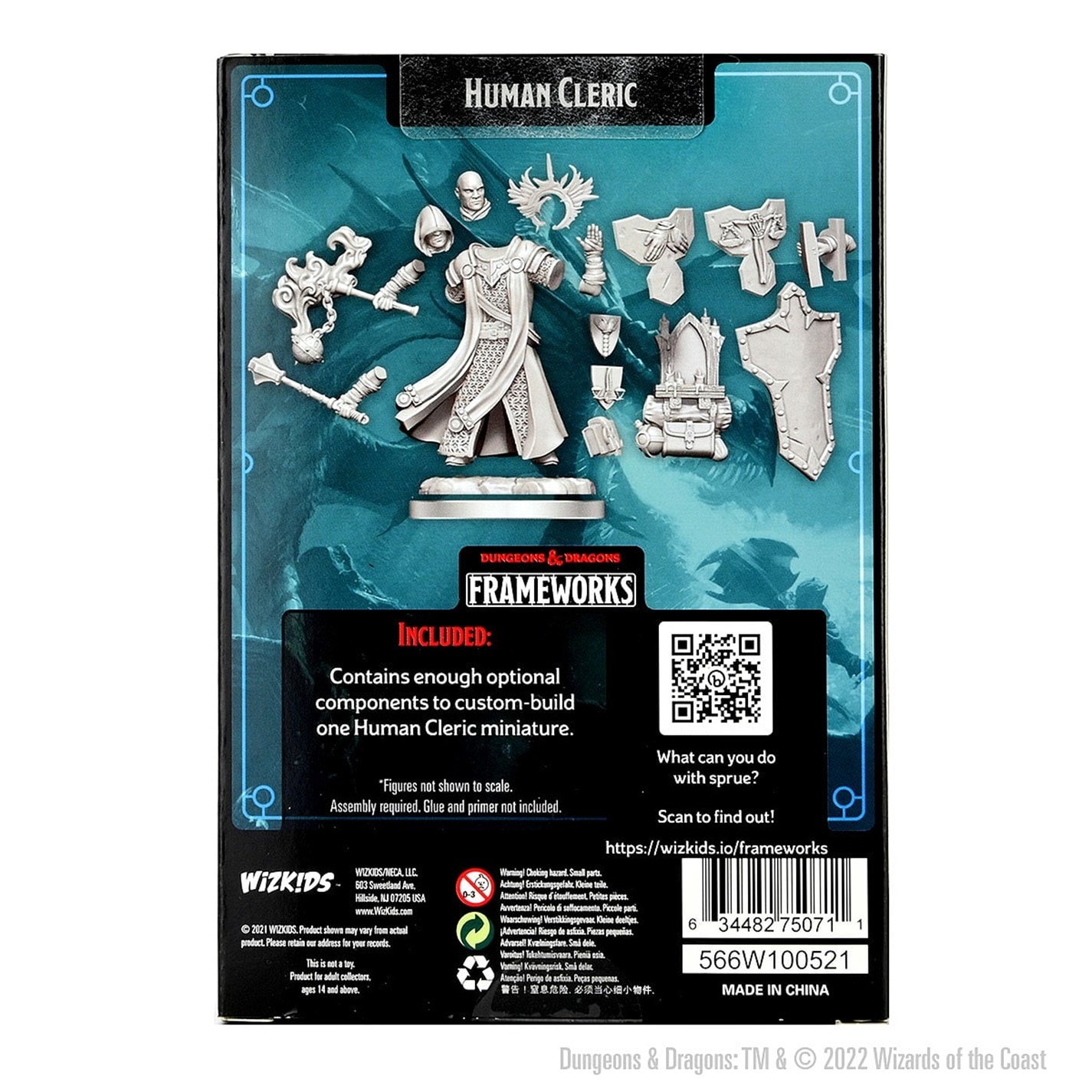 Dungeons and Dragons Dungeons & Dragons Frameworks: Human Cleric Male multicolor