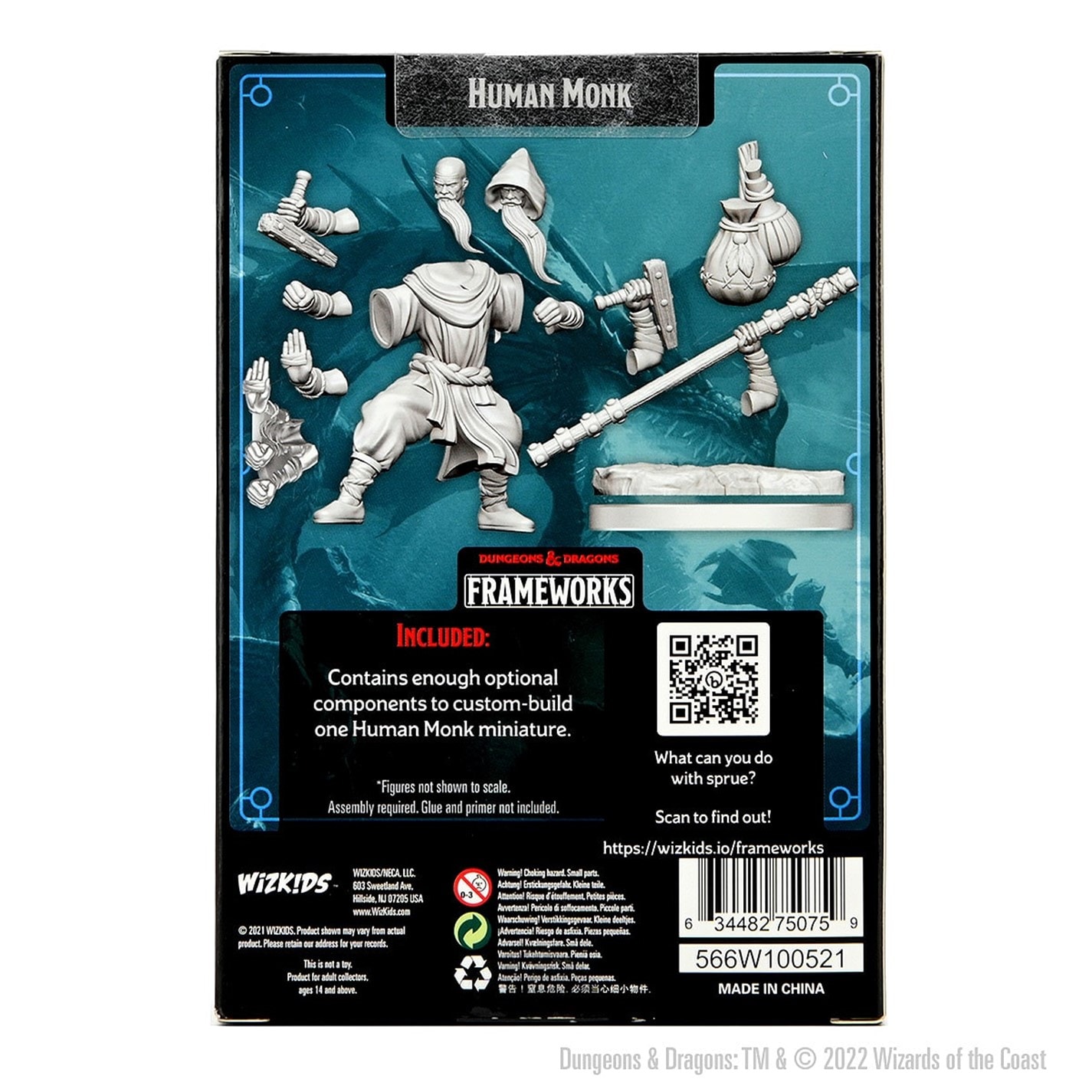 Dungeons and Dragons Dungeons & Dragons Frameworks: Human Monk Male multicolor