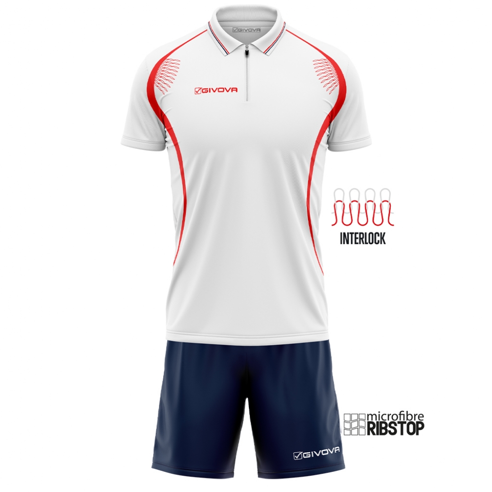 Echipament casual sport KIT EASY Givova rosu albastru