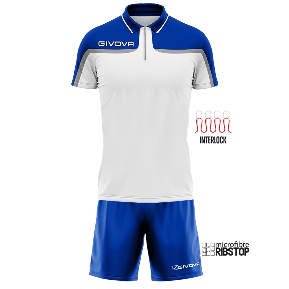 Echipament casual sport KIT FAST Givova alb albastru