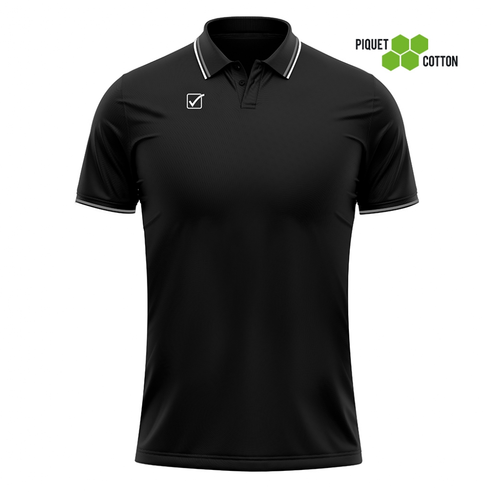 Echipament casual sport POLO COTONE PIQUET ACTION Givova negru alb