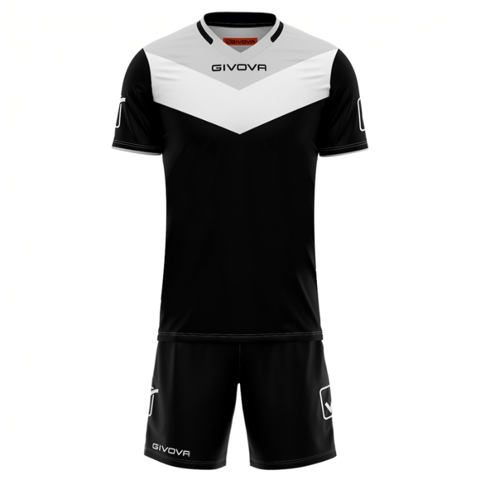 Echipament fotbal KIT CAMPO Givova negru gri deschis