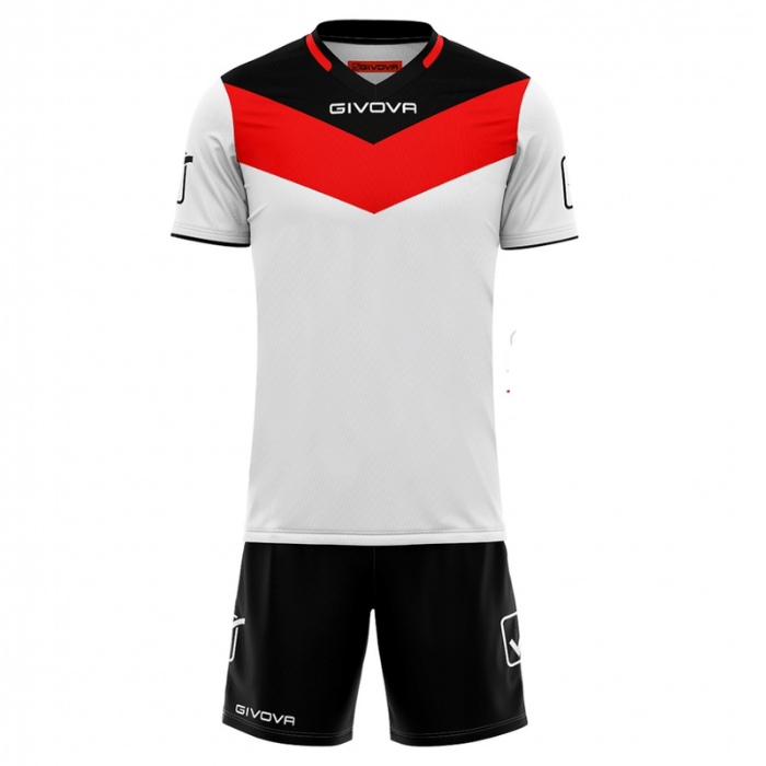 Echipament fotbal KIT CAMPO Givova rosu negru