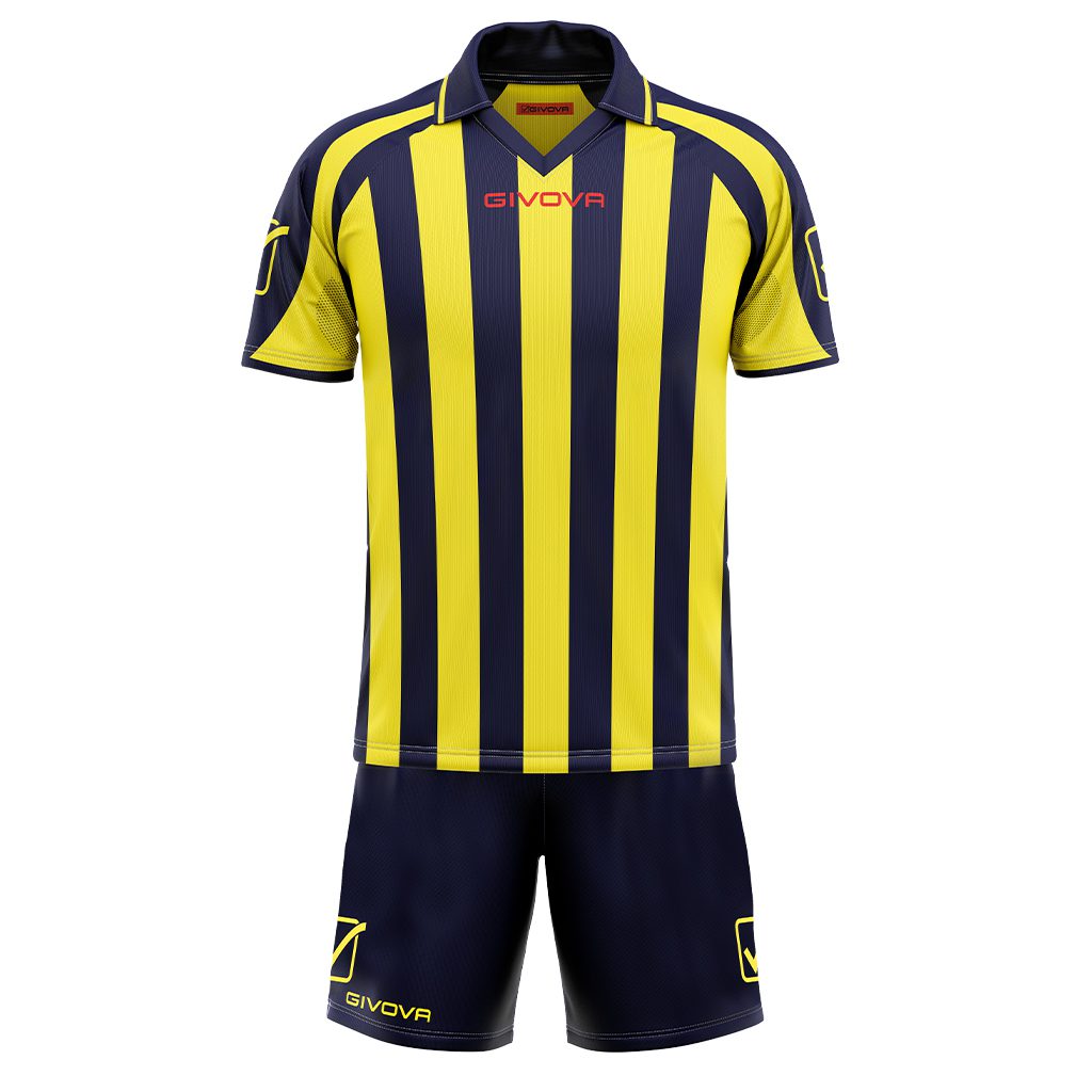 Echipament fotbal KIT Suporter MC Givova albastru galben