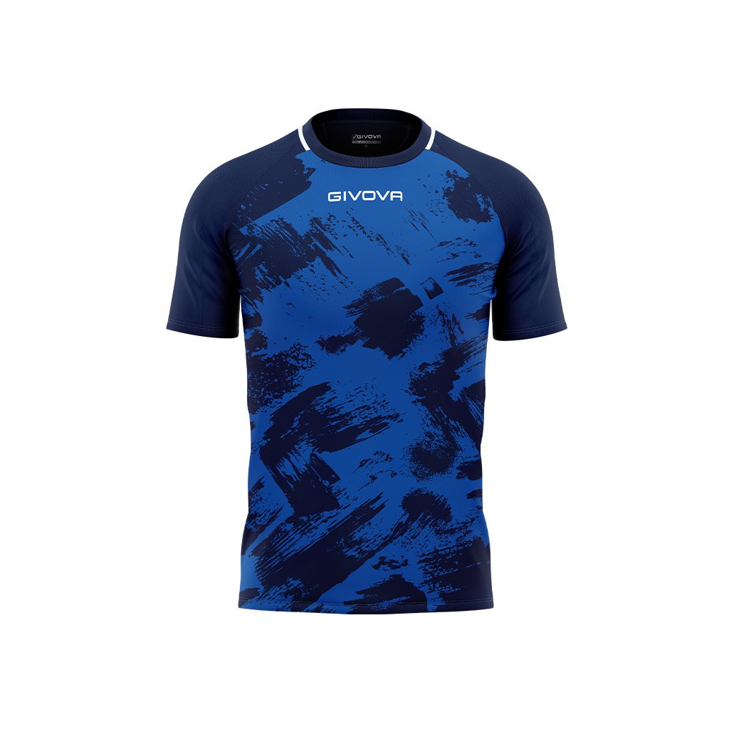 Echipament fotbal SHIRT ART INTERLOCK M/C Givova albastru bleumarin