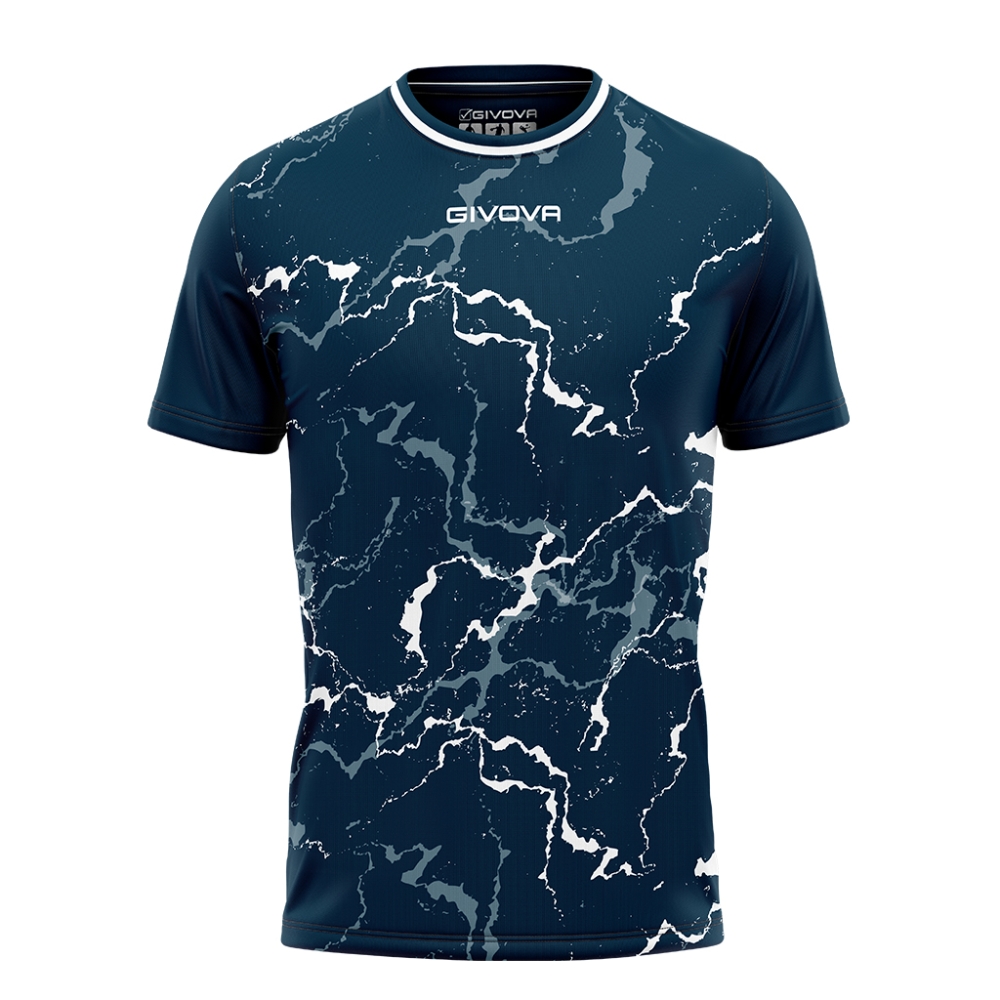 Tricou fotbal Grafite Interlock Givova bleumarin alb