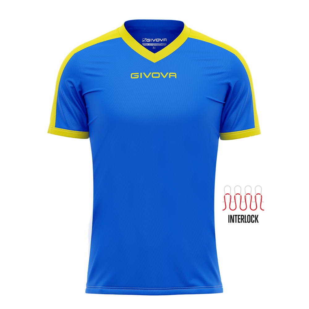 Tricou fotbal SHIRT REVOLUTION Givova albastru galben