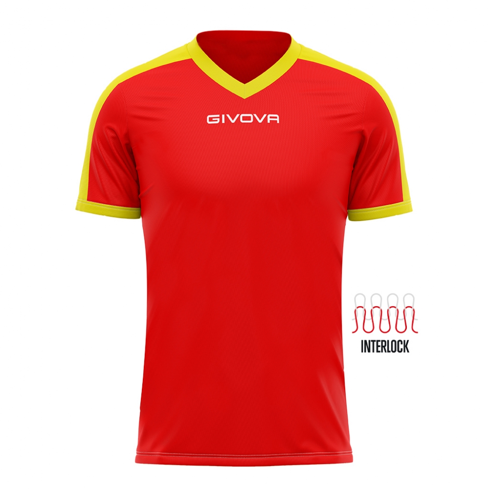 Echipament fotbal SHIRT REVOLUTION Givova rosu galben