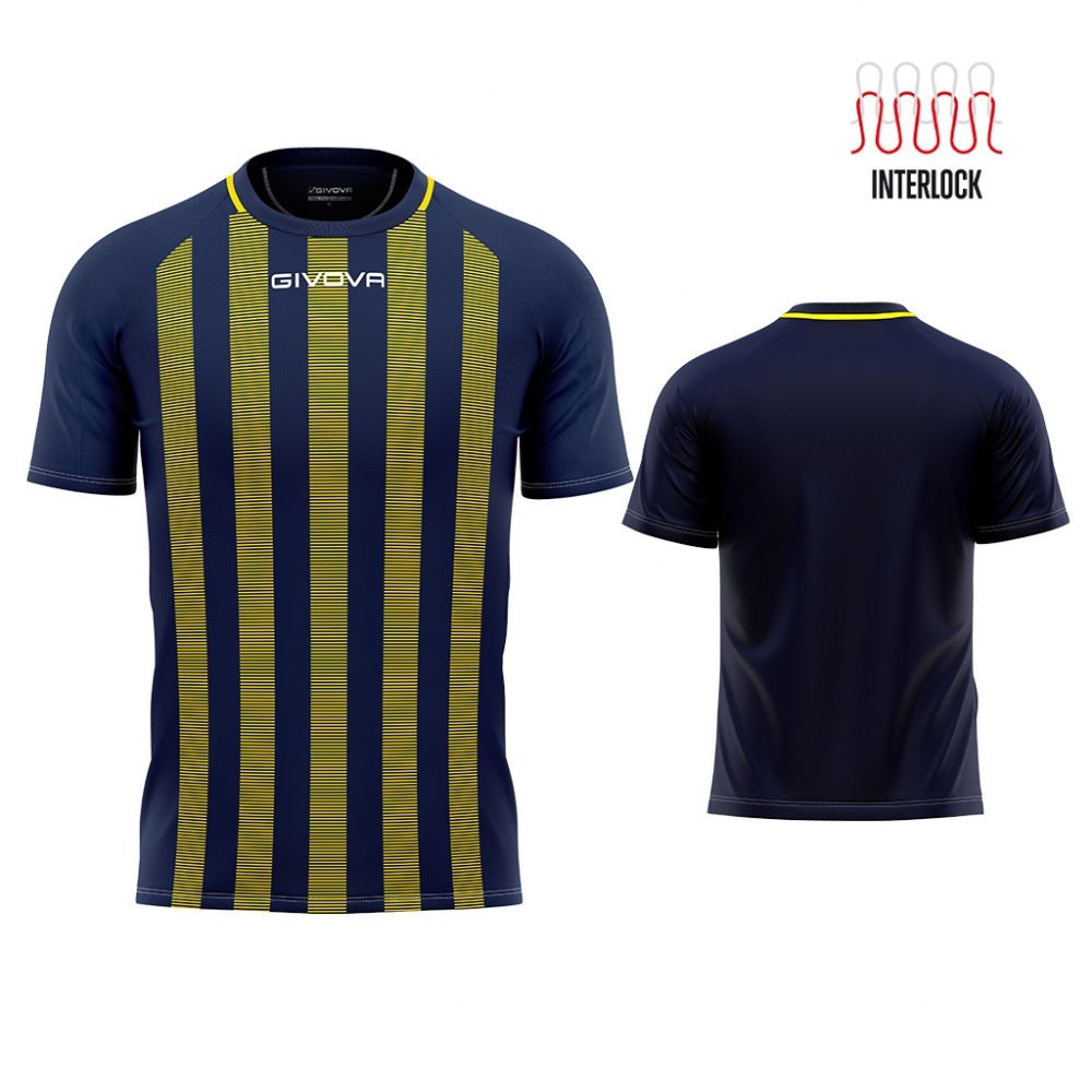 Echipament fotbal SHIRT TRATTO Givova bleumarin galben