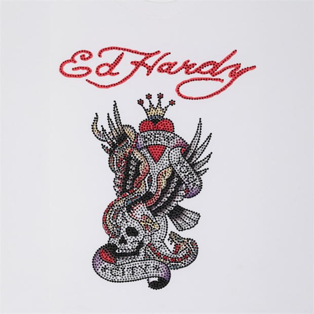 Ed Hardy Ed Nyc Crop Vest dama alb