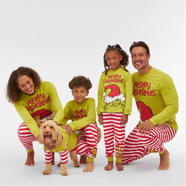 Family Craciun Grinch Dog Outfit cu personaje