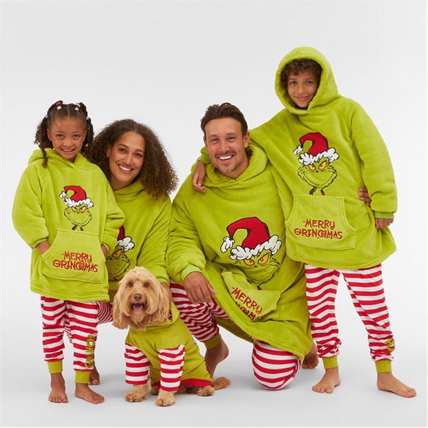 Family Craciun Grinch Dog Outfit cu personaje