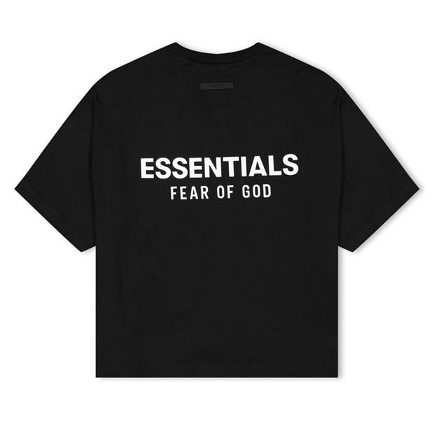 FEAR OF GOD ESSENTIALS FGE Logo Ess Tee copii negru