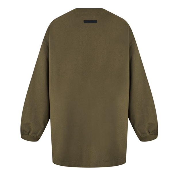 FEAR OF GOD ESSENTIALS Jersey Crewneck Tee Juniors oliv