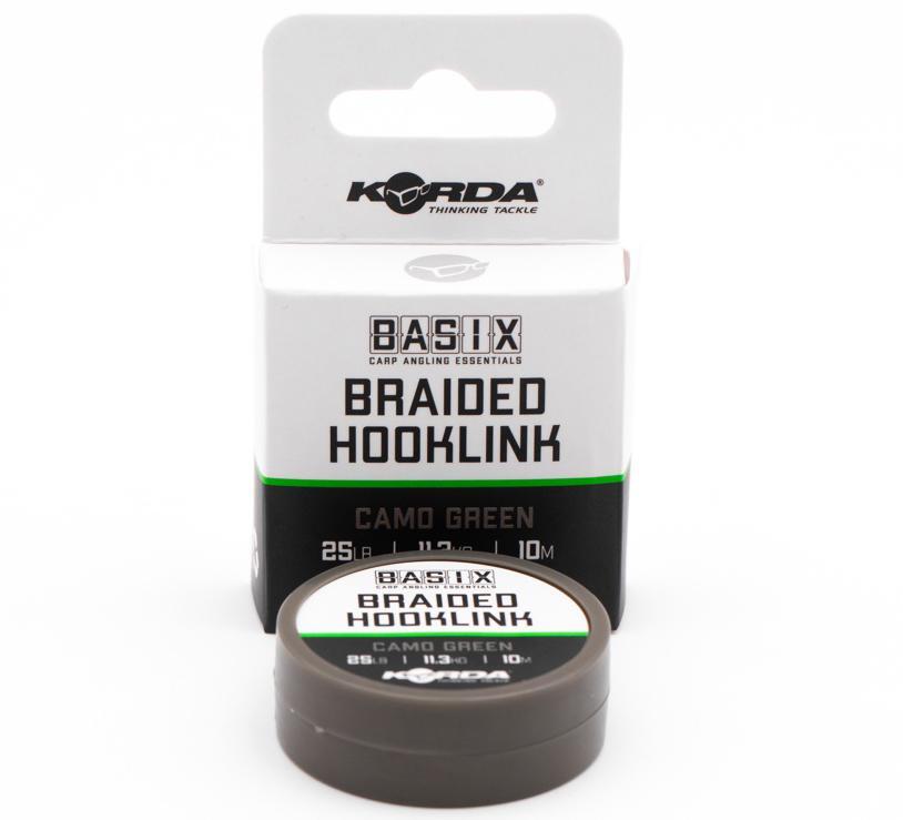 FIR BASIX BRAIDED HOOKLINK 25LB 10M KORDA