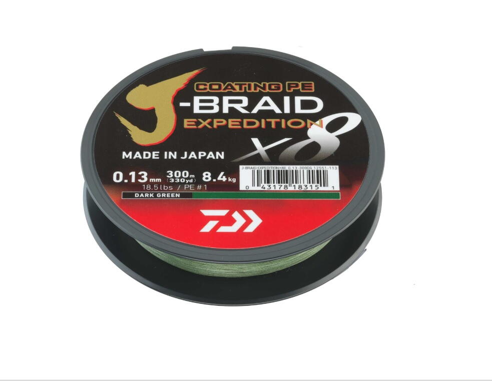 FIR J-BRAID EXPEDITION X8E 020MM 16KG 300M VERDE DAIWA