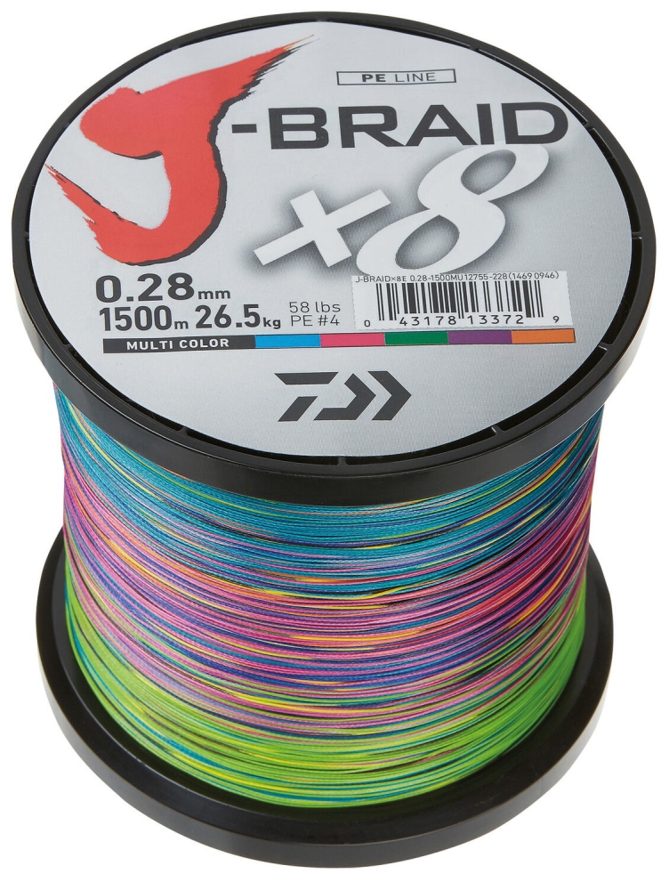 FIR J-BRAID X8 MULTICOLOR 024MM 18KG 1500M DAIWA