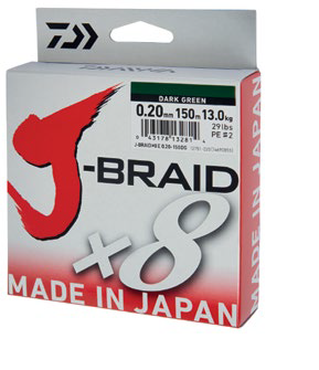 FIR J-BRAID X8 VERDE 024MM 18KG 300M DAIWA