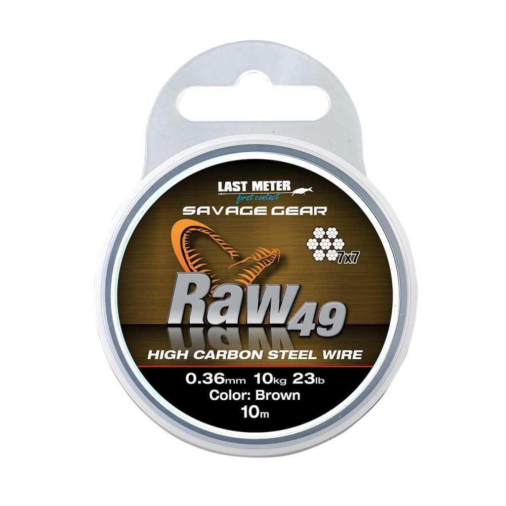 FIR STRUNA 7X7 RAW49 0.54MM 23KG 10M UNCOATED SAVAGE GEAR