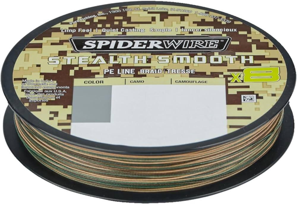 FIR TEXTIL STEALTH SMOOTH 8 CAMO 009MM 7,5KG 150M SPIDERWIRE