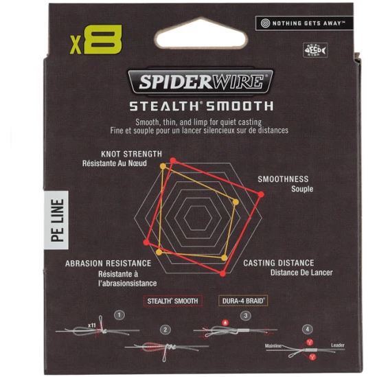 FIR TEXTIL STEALTH SMOOTH 8 TRANSLUCENT 011MM 10,3KG 150M SPIDERWIRE