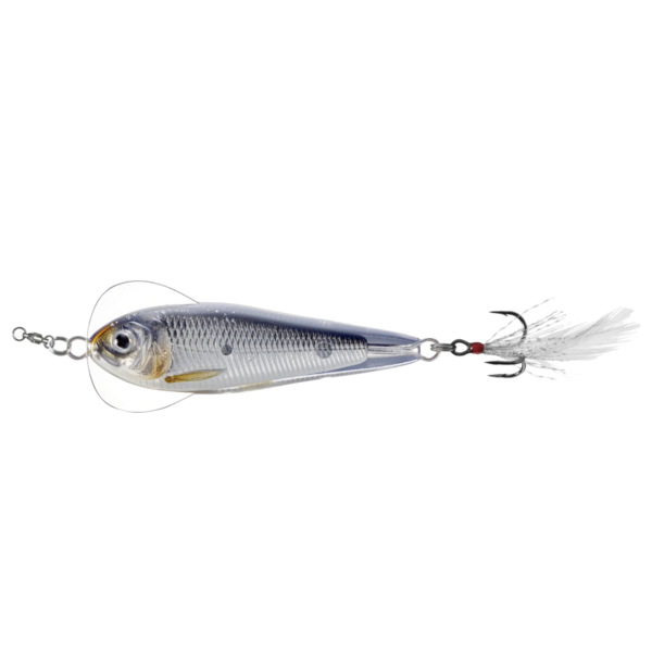 FLUTTER SHAD 5,5CM 14G SINKING argintiu negru LIVE TARGET