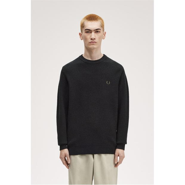 Fred Perry Fred Lambswool Jumpr barbati negru