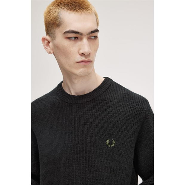 Fred Perry Fred Lambswool Jumpr barbati negru