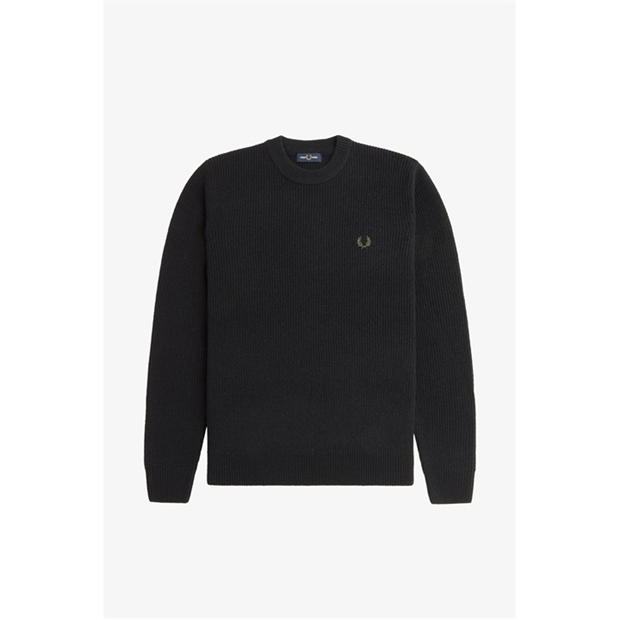 Fred Perry Fred Lambswool Jumpr barbati negru