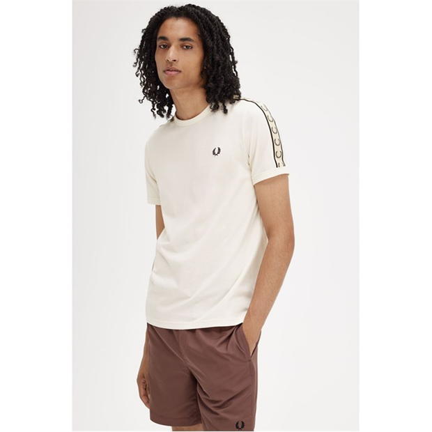 Fred Perry Tee alb negru s70