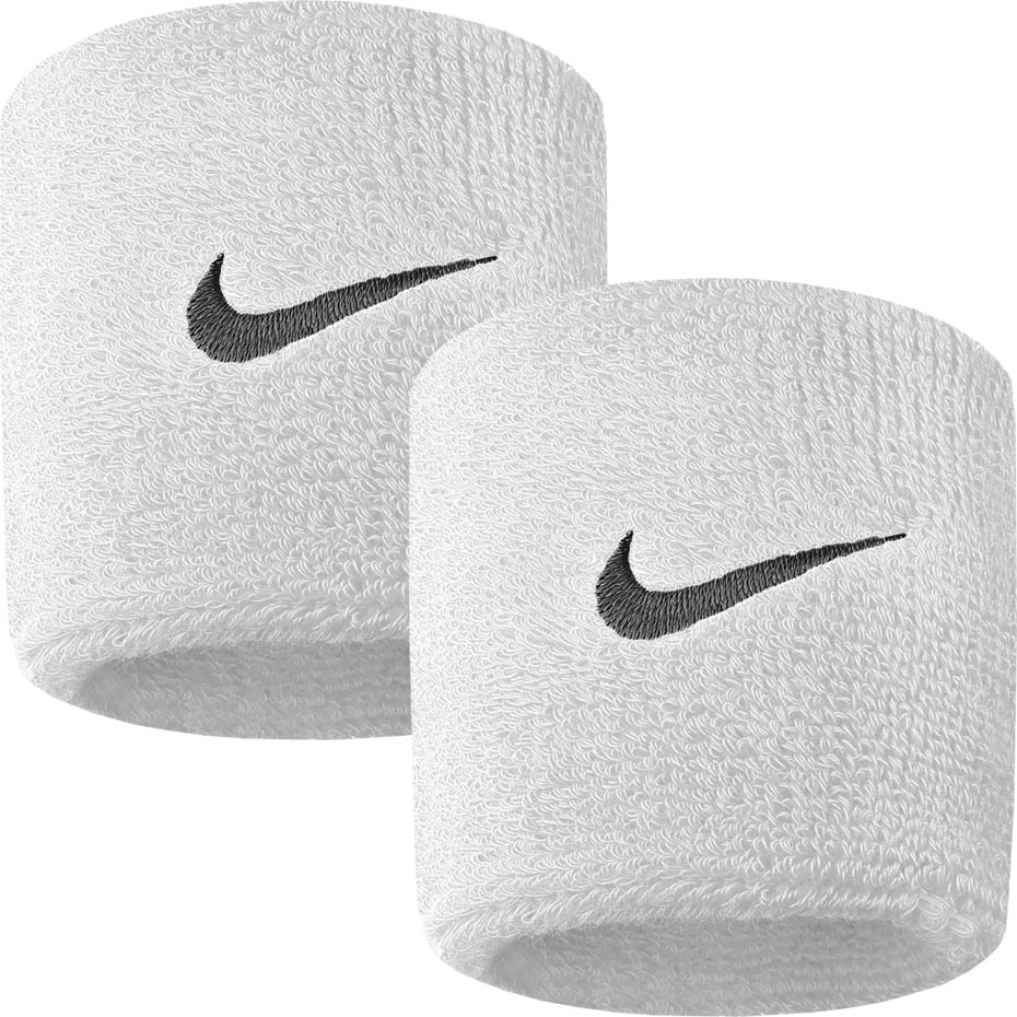 Set 2 mansete sport NIKE SWOOSH alb / NN04101