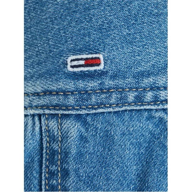 Fusta Blugi Tommy Pleated Recycled Denim Mini medium