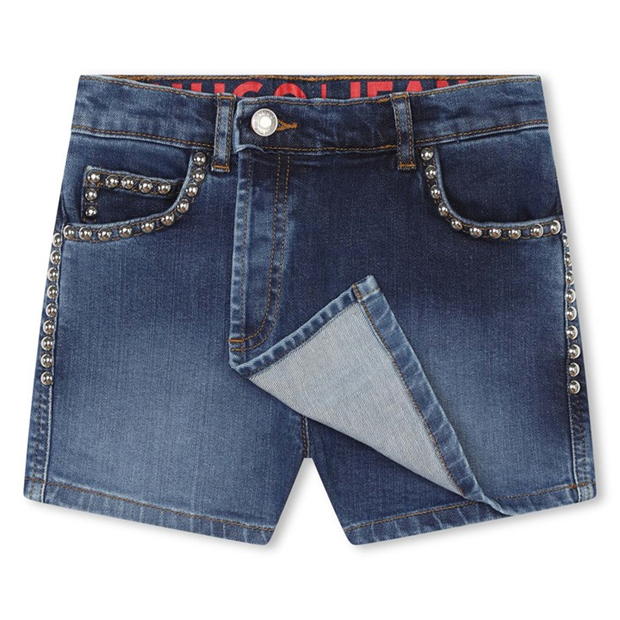 Fusta pantaloni HUGO Denim Juniors bleumarin z10