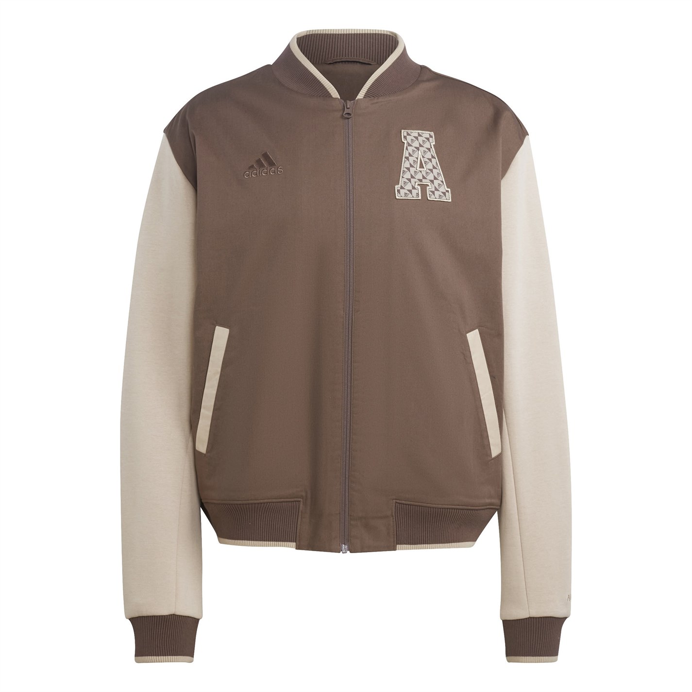 Jacheta adidas ALL SZN Logomania Collegiate maro strata